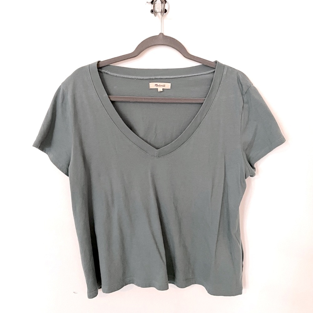 Madewell Softfade V-neck Crop Tee